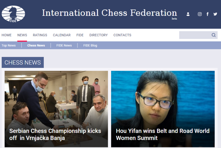 FIDE objavila na svom sajtu vest o početku Šampionata Srbije