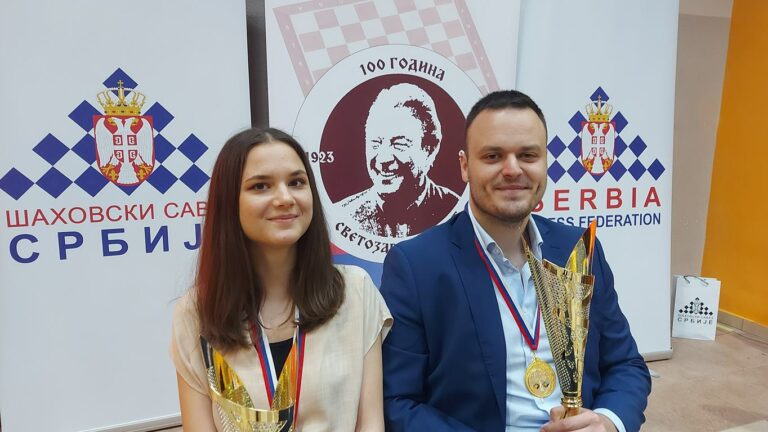 Marina Gajčin i Aleksandar Inđić – Šampioni Srbije u šahu za 2023