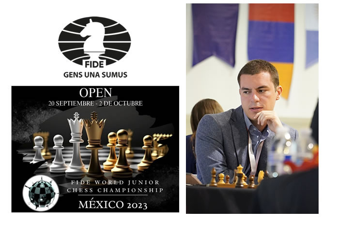 Hans Niemann VS Miguel A. Montes Orozco  2023-fide-world-junior-chess-championships-u20-open ROUND 01 